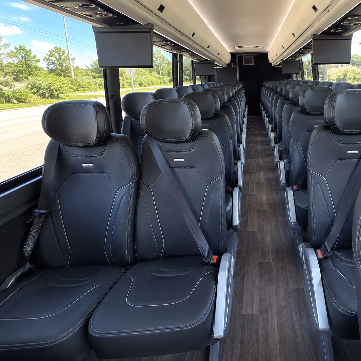 berkeley 47 passenger charter bus inside