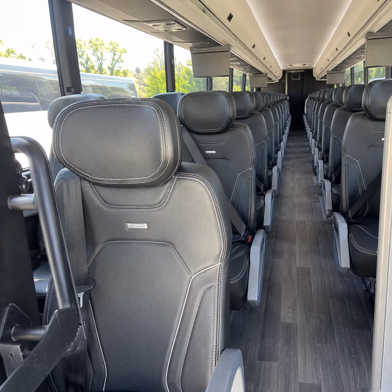 berkeley 47 passenger charter bus interior