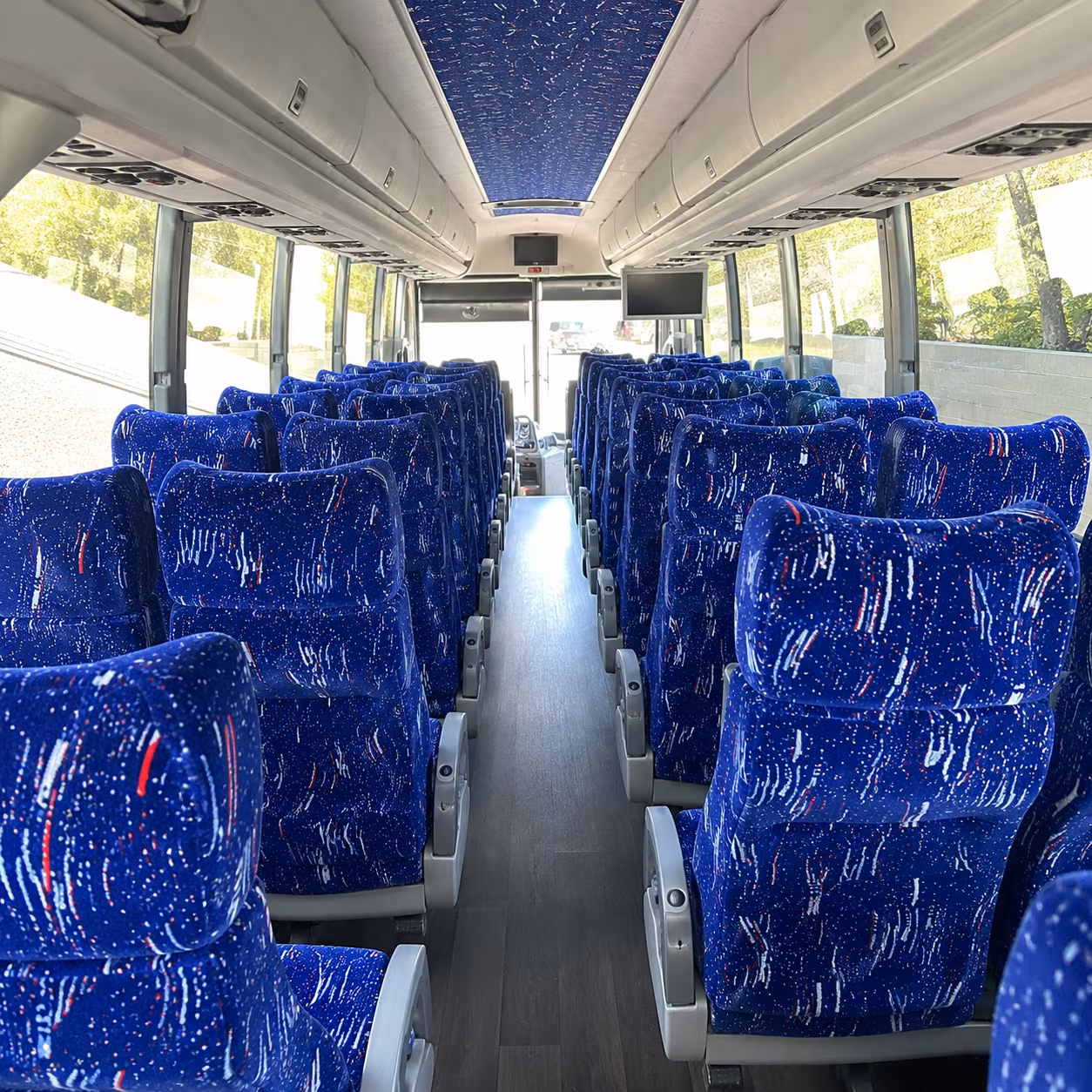 berkeley 50 passenger charter bus interior